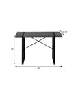 49" Gray and Black Computer Desk
