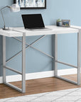 49" White and Gray Computer Desk