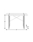 49" White and Gray Computer Desk