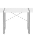 49" White and Gray Computer Desk