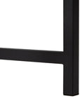 58" Espresso and Black L Shape Computer Desk