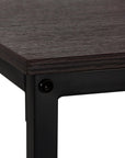 58" Espresso and Black L Shape Computer Desk
