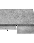 47" Gray and Black Wood and Metal H-Shape Computer Desk With Two Drawers