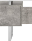 60" White and Gray Computer Desk With Three Drawers