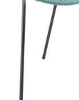Set of Two 25" Green Metal Outdoor Dining Chair
