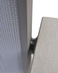 Set of Two 22" Light Gray Metal Outdoor Dining Chair