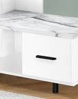 47" White Cabinet Enclosed Storage TV Stand