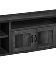 59" Black Cabinet Enclosed Storage TV Stand