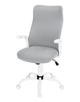 Gray and White Rolling Drafting Chair