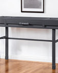 47" Gunmetal Iron And Wood Vanity Table