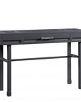 47" Gunmetal Iron And Wood Vanity Table
