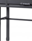 47" Gunmetal Iron And Wood Vanity Table