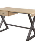 50" Gold and Black Aluminum Writing Desk