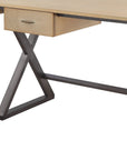 50" Gold and Black Aluminum Writing Desk