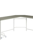 66" Gray and White L Shape Computer Desk