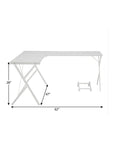 62" White L Shape Computer Desk