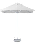 8' White Polyester Square Market Patio Umbrella