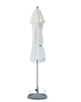 8' White Polyester Square Market Patio Umbrella