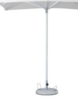 8' White Polyester Square Market Patio Umbrella