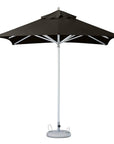 8' Black Polyester Square Market Patio Umbrella