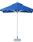 8' Blue Polyester Square Market Patio Umbrella