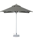 8' Charcoal Polyester Square Market Patio Umbrella