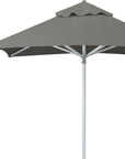 8' Charcoal Polyester Square Market Patio Umbrella
