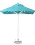 8' Aqua Polyester Square Market Patio Umbrella