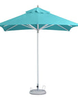 8' Aqua Polyester Square Market Patio Umbrella