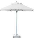 10' White Polyester Round Market Patio Umbrella