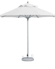 10' White Polyester Round Market Patio Umbrella