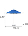 10' Blue Polyester Round Tilt Cantilever Patio Umbrella with Stand