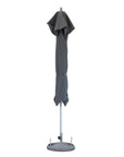 10' Charcoal Polyester Round Tilt Cantilever Patio Umbrella with Stand