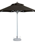 13' Black Polyester Round Tilt Cantilever Patio Umbrella with Stand