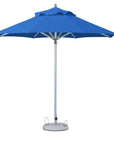 13' Blue Polyester Round Tilt Cantilever Patio Umbrella with Stand