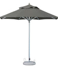 13' Charcoal Polyester Round Tilt Cantilever Patio Umbrella with Stand