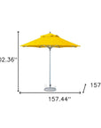 13' Yellow Polyester Round Market Patio Umbrella