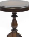 25" Dark Brown Manufactured Wood Round End Table