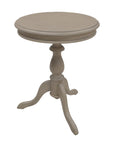 25" Taupe Gray Manufactured Wood Round End Table
