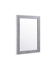 40" Gray and Silver Wood and Metal Framed Accent Mirror