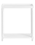 Set Of Two 24" White Wood Rectangular End Tables With Shelf