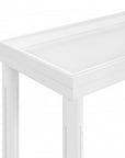 Set Of Two 24" White Wood Rectangular End Tables With Shelf