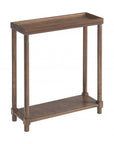 Set Of Two 24" Brown Wood Rectangular End Tables With Shelf