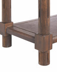 Set Of Two 24" Brown Wood Rectangular End Tables With Shelf