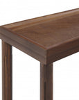 Set Of Two 24" Brown Wood Rectangular End Tables With Shelf