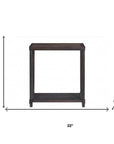Set of Two 24" Espresso Solid Wood End Tables With Shelf