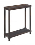 Set of Two 24" Espresso Solid Wood End Tables With Shelf