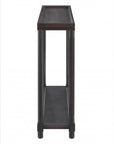Set of Two 24" Espresso Solid Wood End Tables With Shelf