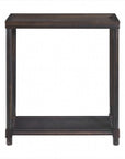 Set of Two 24" Espresso Solid Wood End Tables With Shelf