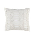 24" X 24" White Zippered Tropical Indoor Outdoor Throw Pillow
